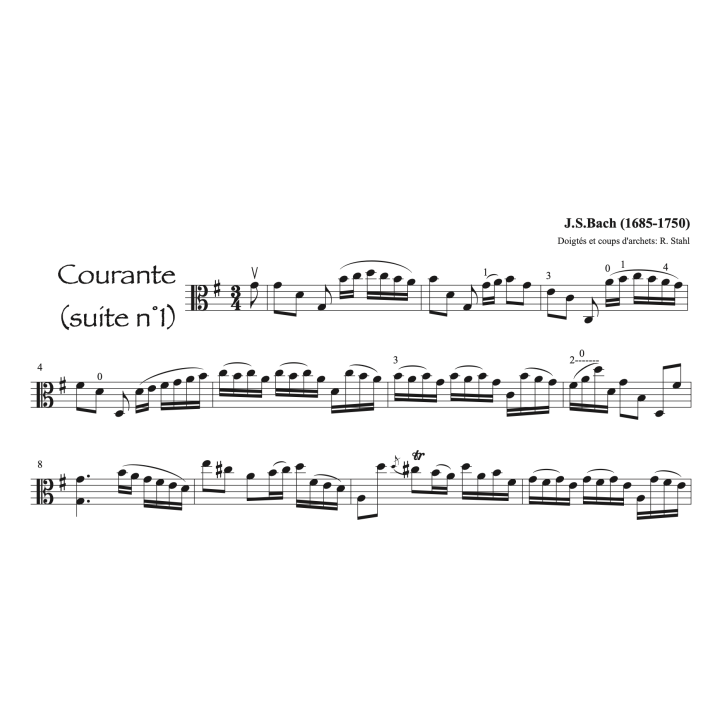 Bach - Suite n°1 - Alto