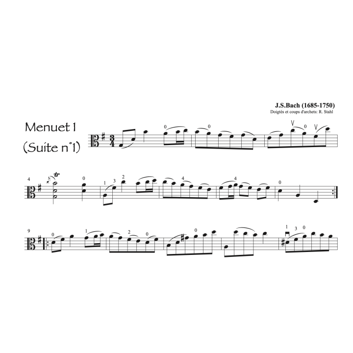 Bach - Suite n°1 - Alto