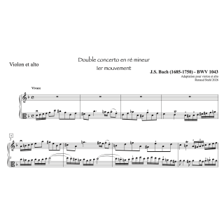 J.S. Bach: Concerto pour violon et alto