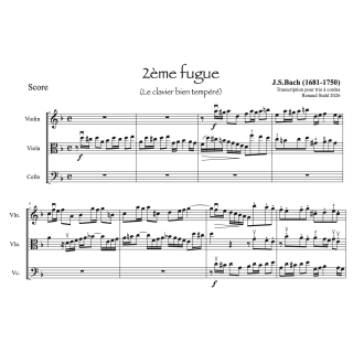Bach - Fugue en ré mineur - Trio à cordes