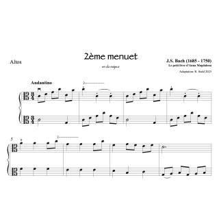 Bach - Menuet pour 2 altos