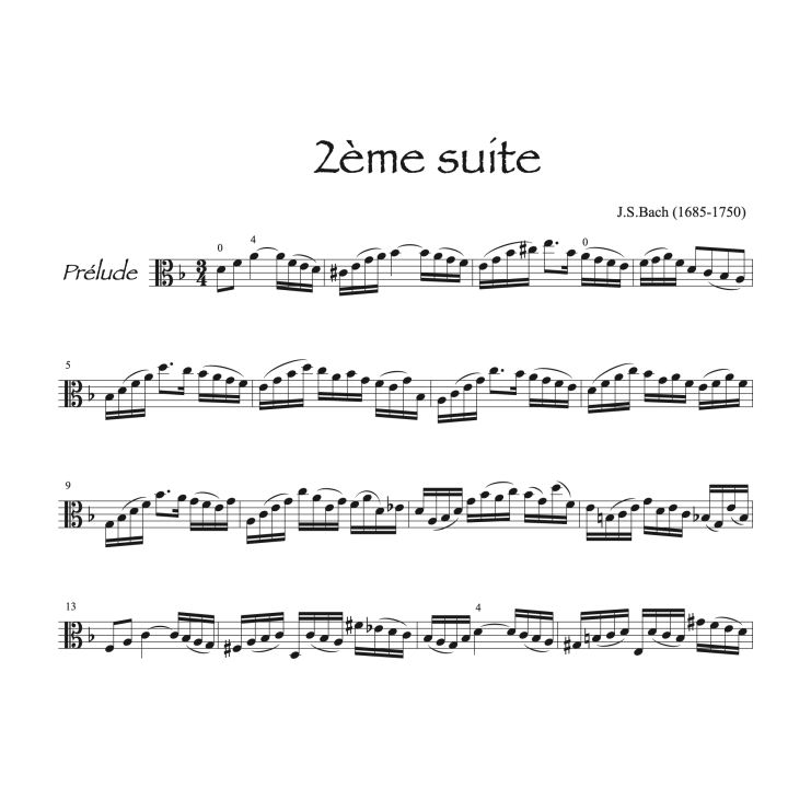 J.S. Bach: 2ème suite pour alto