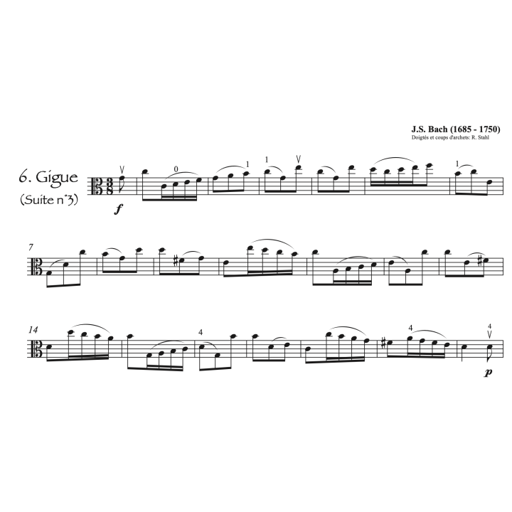 Bach: 3ème suite pour alto