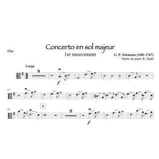 Telemann - Concerto pour alto - 1er et 2nd mouvements