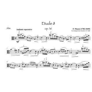 Mazas - Etude n°8 - Alto et piano