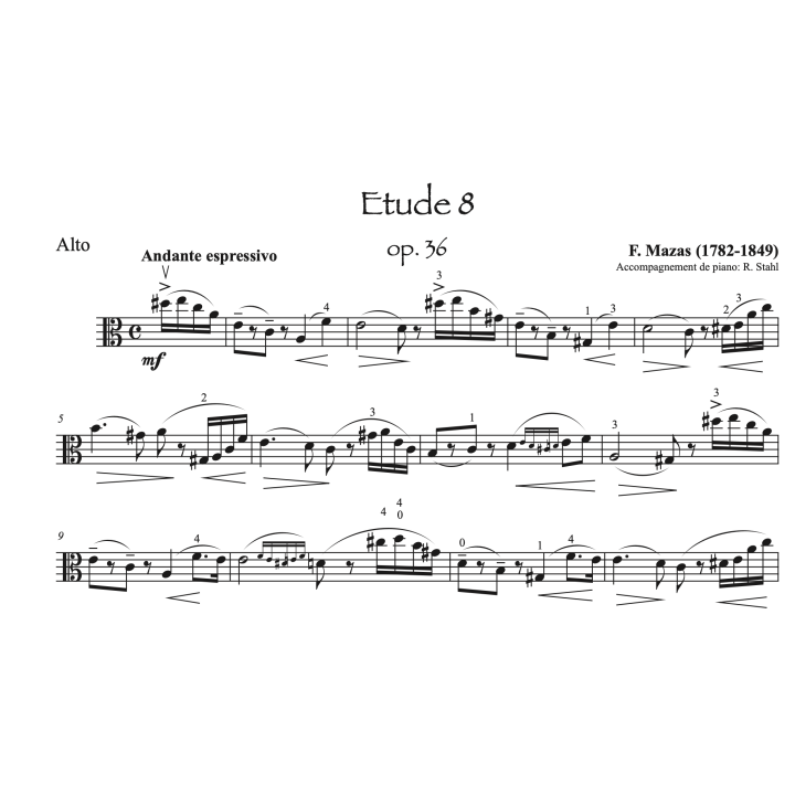 Mazas - Etude n°8 - Alto et piano