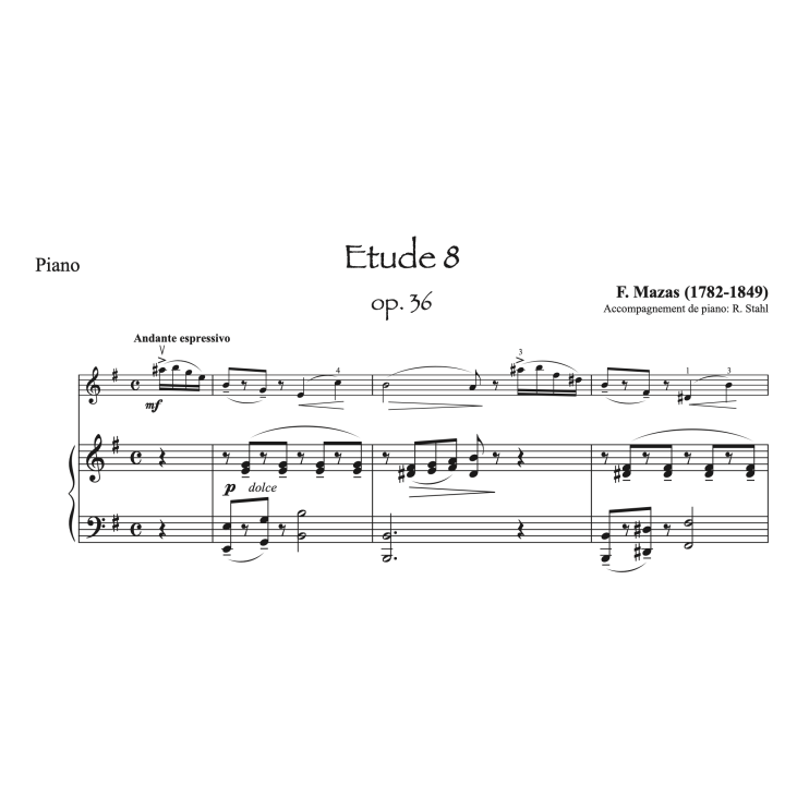 Mazas: Etude n°8 - Violon et piano