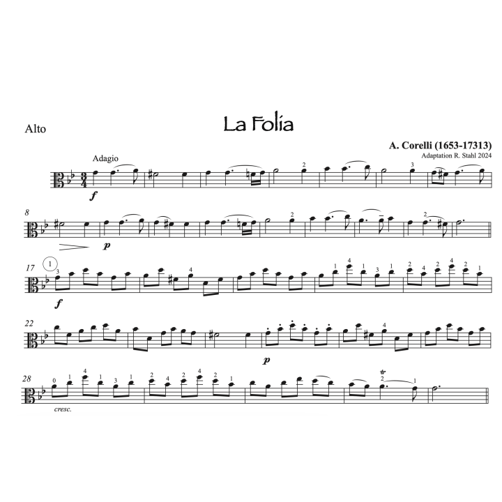 Corelli - La folia - Alto et piano
