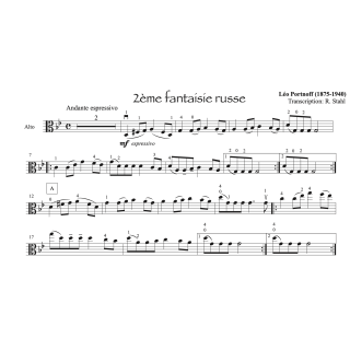 Portnoff - 2ème fantaisie russe - Alto et piano
