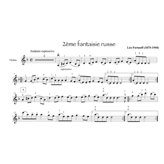 Portnoff - 2ème fantaisie russe - violon et piano
