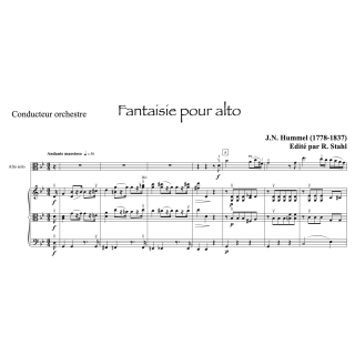 Hummel - Fantaisie pour alto et orchestre