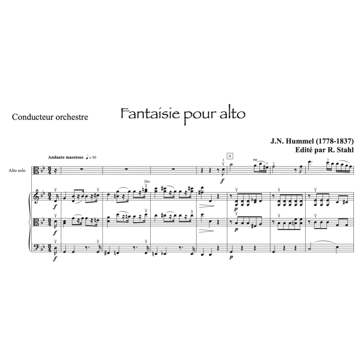 Hummel - Fantaisie pour alto et orchestre
