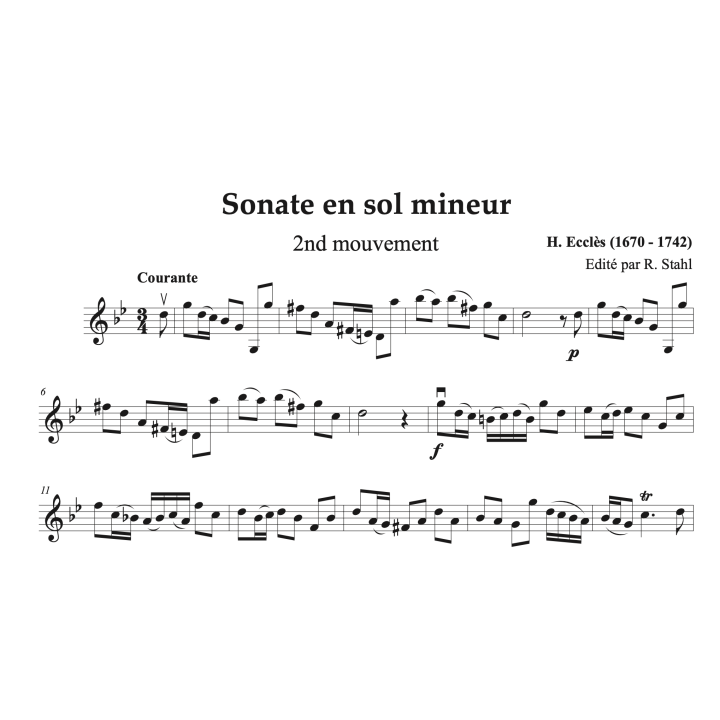 Ecclès - Sonate pour violon et piano