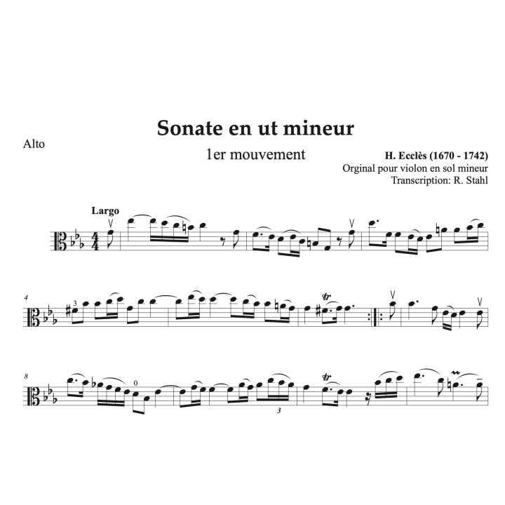 Ecclès - Sonate pour alto et piano