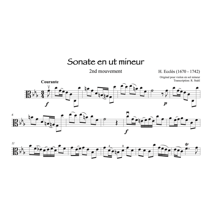 Ecclès - Sonate pour alto et piano