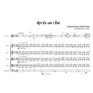 Fauré - Après un rêve - Alto et orchestre