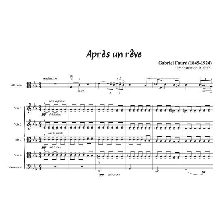 Fauré - Après un rêve - Alto et orchestre