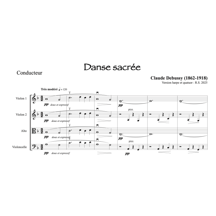 Debussy - Danses sacrée et profane - Harpe et quatuor à cordes