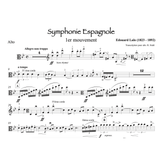 Lalo - Symphonie espagnole - Alto et piano