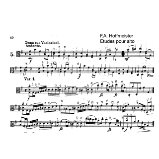 Hoffmeister - 5ème étude