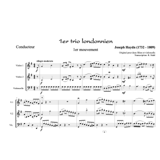 Haydn - 1er trio londonien - 1er mvt - 2 violons et violoncelle