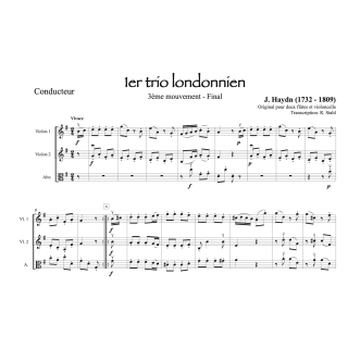 Haydn - 1er trio londonnien - 3ème mvt - 2 violons et violoncelle