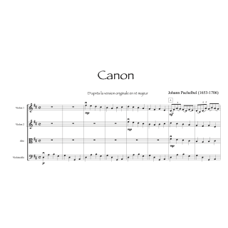 Pachelbel - Canon - Quatuor à cordes