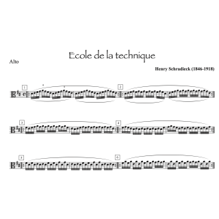 Schradieck - Ecole de la technique - Alto