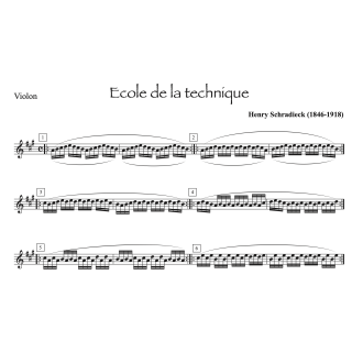 Schradieck - Ecole de la technique - Violon