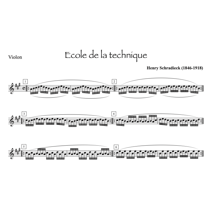 Schradieck - Ecole de la technique - Violon