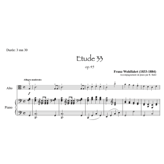 Wohlfahrt - Etude op.45 n°33 - Alto et piano