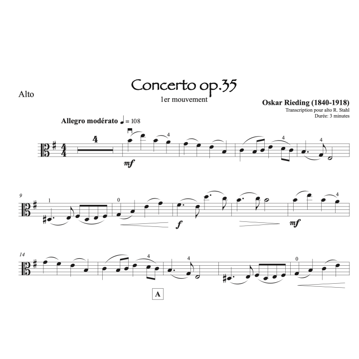Rieding - Concerto op.35 - 1er mouvement - Alto et  piano