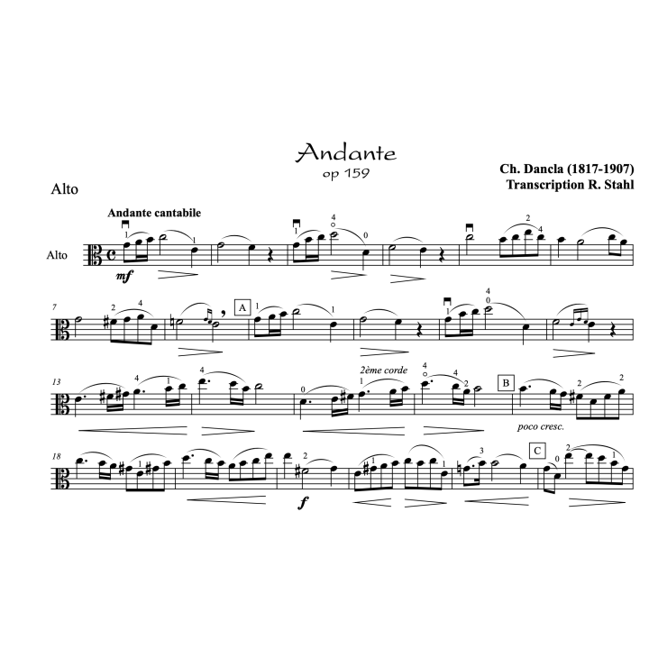 Dancla - Andante op.159 - Alto et piano