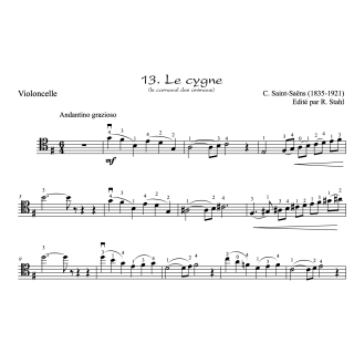 Saint - Saëns - Le cygne - Violoncelle et piano