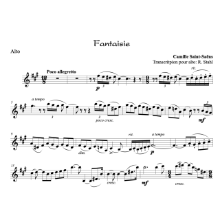 Saint-Saëns - Fantaisie - Alto et harpe
