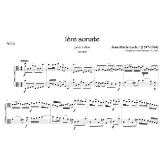 Leclair - Sonate à deux altos n°1