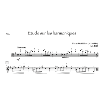 Wohlfahrt - Etude sur les harmoniques - Alto et piano