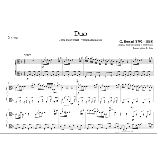 Rossini - Duo pour deux altos