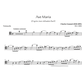Gounod - Ave maria - Violoncelle et piano