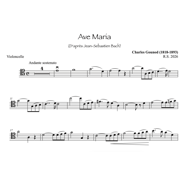 Gounod - Ave maria - Violoncelle et piano
