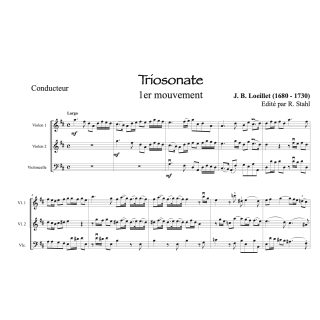 Loeillet - Trio sonate en ré majeur - 2 violons et violoncelle