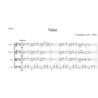 Schubert - Valse pour quatuor à cordes