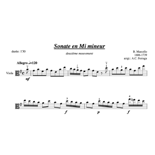 Marcello - Sonate en mi mineur - 2ème et 4ème mouvements