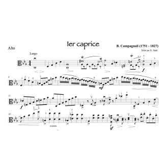 Campagnoli - Caprices 1 à 6 pour alto