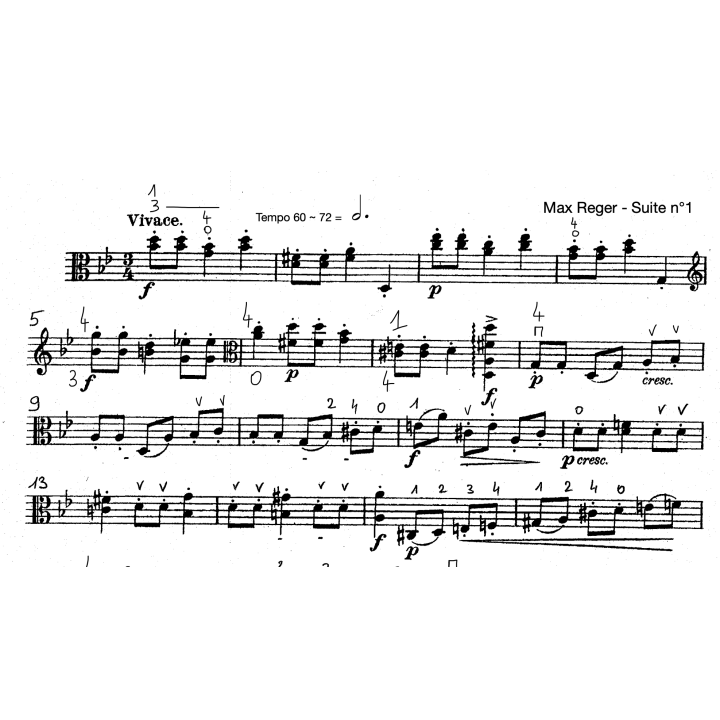 Reger - Suite pour alto n°1