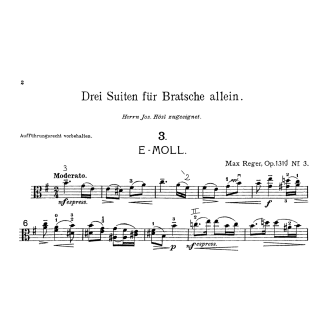 Reger - Suite pour alto n°3