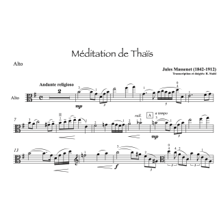 Massenet - Méditation de Thaïs - Alto et piano