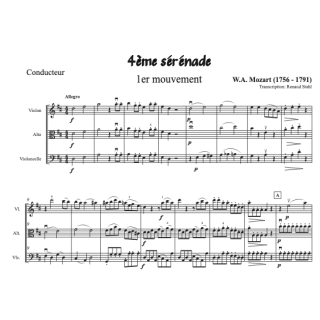 Mozart - Sérénade n°4 - Trio à cordes