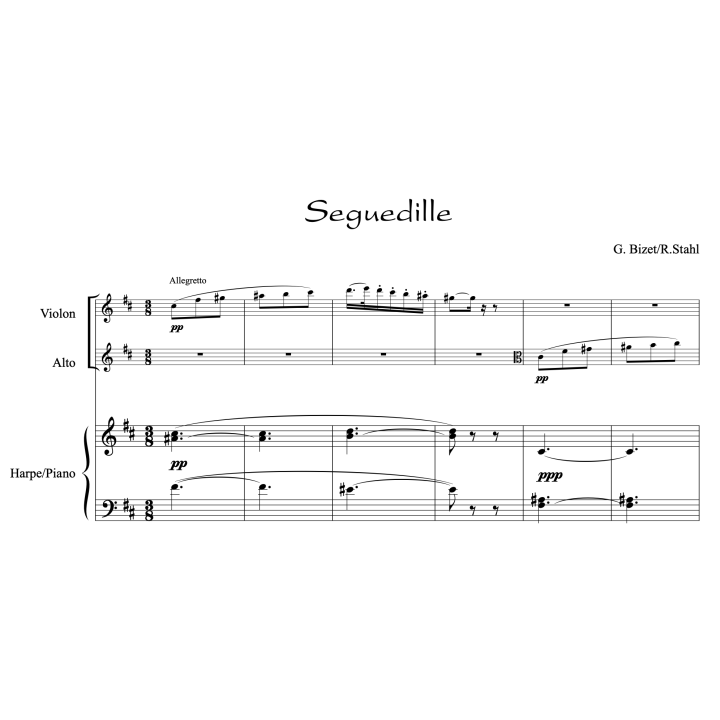 Bizet - Fantaisie sur des airs de Carmen pour violon, alto et harpe