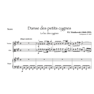 Tchaïkovski - Le lac des cygnes - Suite pour violon alto et harpe